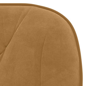 vidaXL Dining Chairs 2 pcs. Swivel Brown Velvet