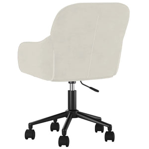 vidaXL Dining Chairs 2 pcs Swivel Cream Velvet
