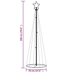 LED Weihnachtsbaum Kegelform Blau 180cm