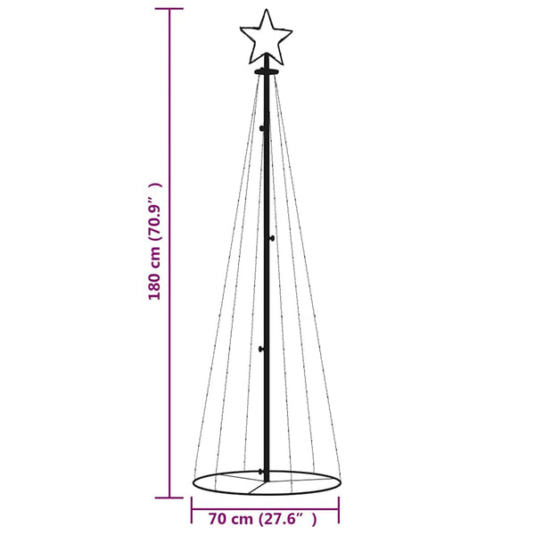 LED Weihnachtsbaum Kegel Mehrfarbig 180cm