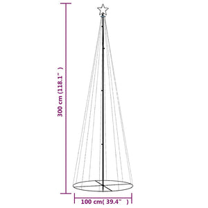 vidaXL Cone-shaped LED Christmas Tree Blue 310 LEDs 100x300 cm