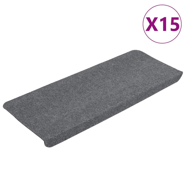 Selbstklebende Stufenmatten Grau, 15er Set