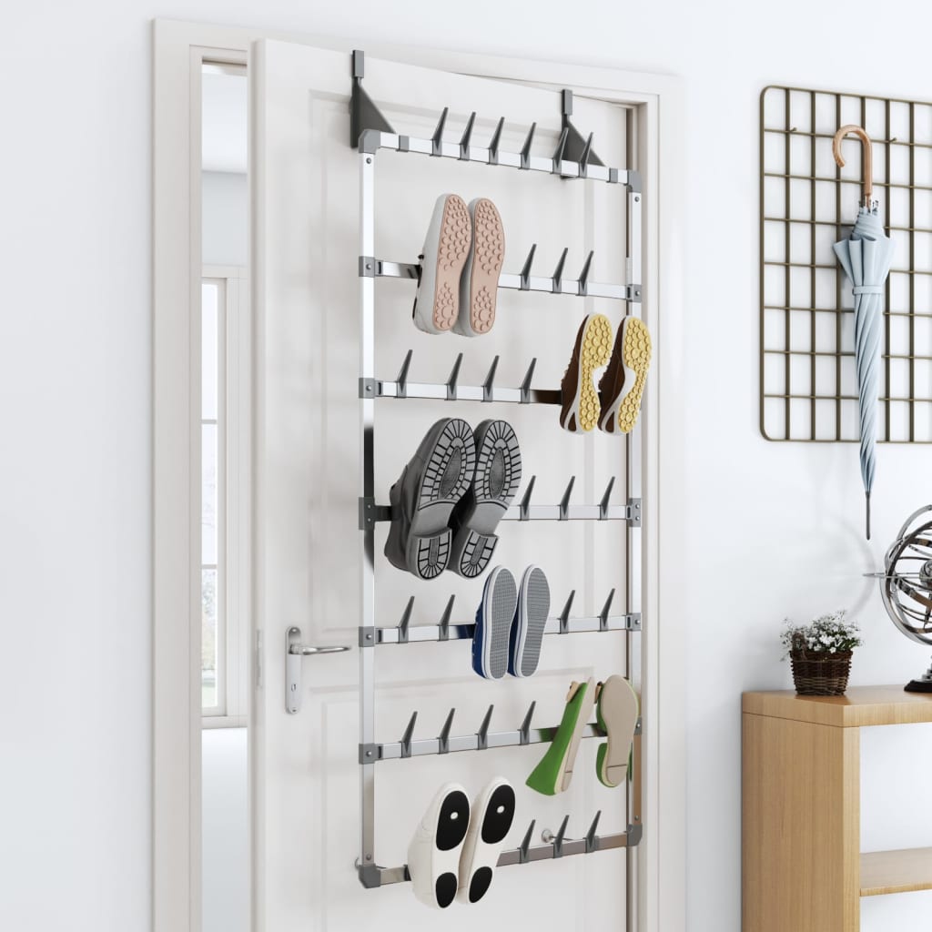 Hängender Schuh-Organizer Silber 21 Paar