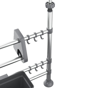 Verstellbarer Küchenorganisator aus Aluminium