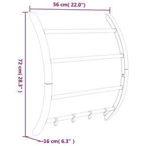Handtuchhalter mit Haken Silber Aluminium