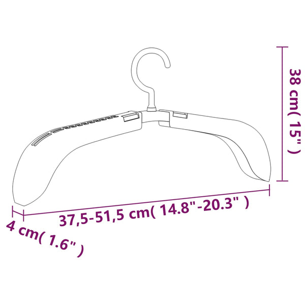 Ausziehbare Kleiderbügel Grau, 5er-Set