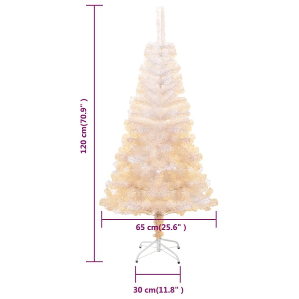 Weihnachtsbaum Künstlich Weiß Schillernd 120cm