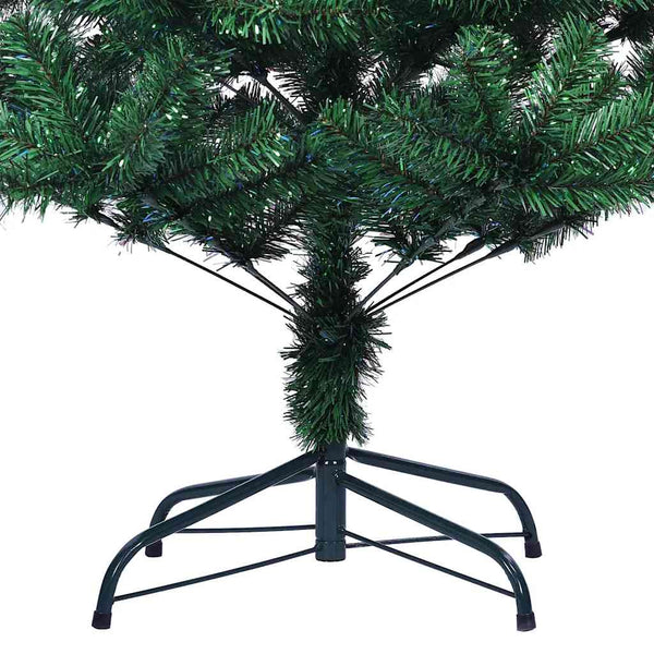 vidaXL Artificial Christmas Tree Shimmering Tips Green 120 cm PVC
