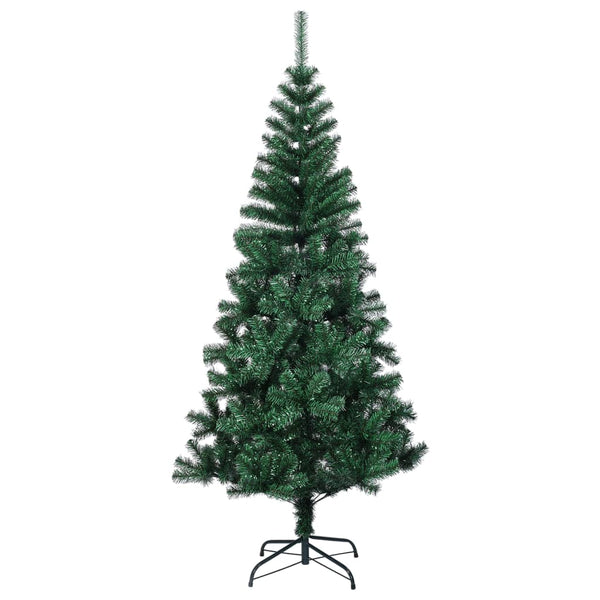 vidaXL Artificial Christmas Tree Shimmering Tips Green 180 cm PVC