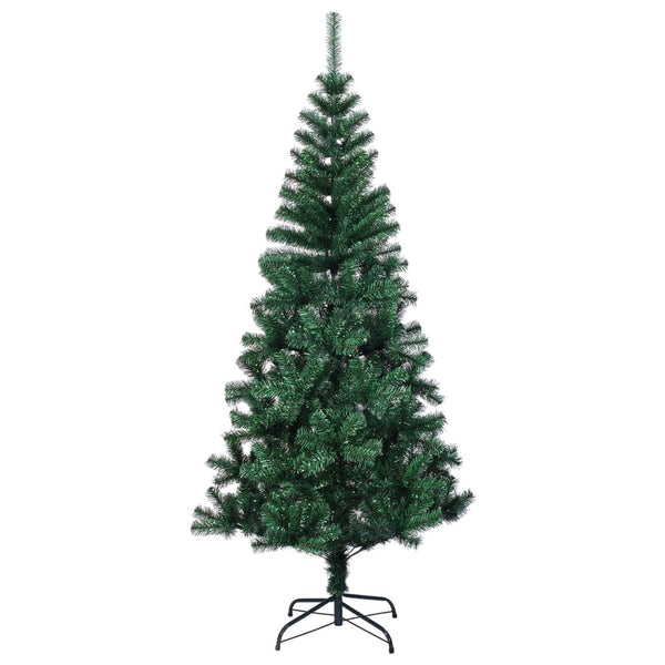 vidaXL Artificial Christmas Tree Shimmering Tips Green 240 cm PVC