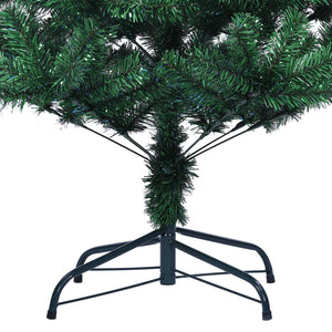 vidaXL Artificial Christmas Tree Shimmering Tips Green 240 cm PVC