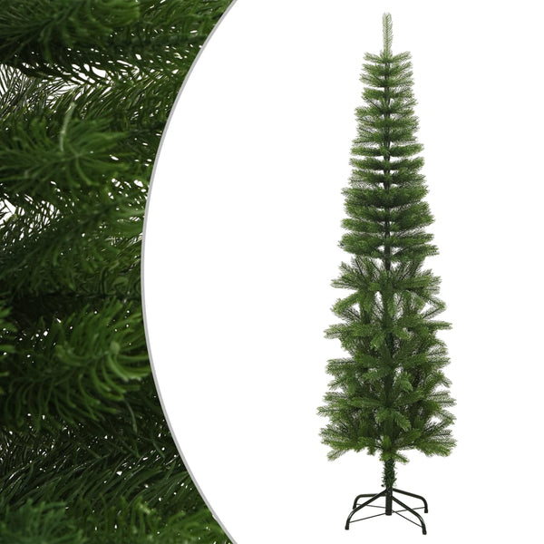 vidaXL Artificial Christmas Tree with Stand Slim 210 cm PE