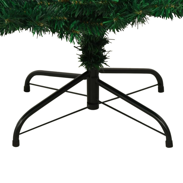 vidaXL Spiral Christmas Tree with Lights and Stand Green 150 cm