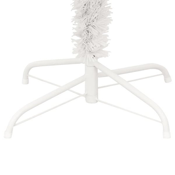 vidaXL Spiral Christmas Tree with Lights and Stand White 150 cm