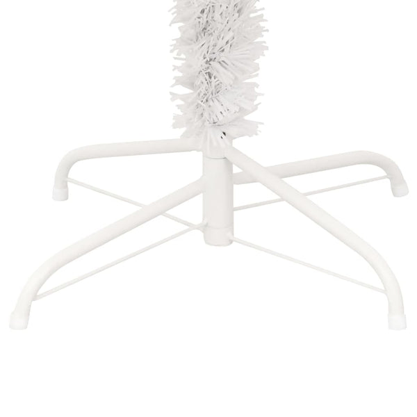 vidaXL Spiral Christmas Tree with Lights and Stand White 180 cm