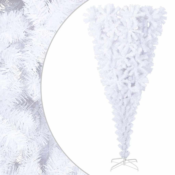 vidaXL Artificial Christmas Tree with Stand Inverted White 240 cm