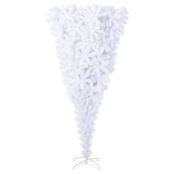 vidaXL Artificial Christmas Tree with Stand Inverted White 240 cm