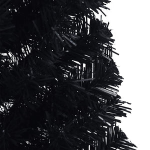 vidaXL Artificial Half Christmas Tree with Stand Black 120 cm PVC