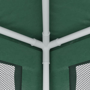 vidaXL Party Tent with 4 Mesh Sidewalls Green 2x2 m HDPE