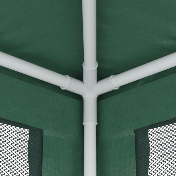 vidaXL Party Tent with 4 Mesh Sidewalls Green 2x2 m HDPE
