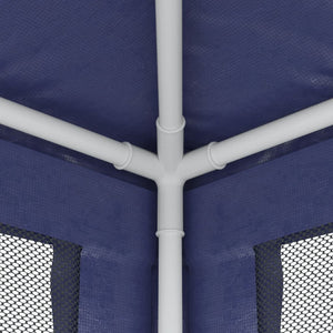 vidaXL Party Tent with 10 Mesh Sidewalls Blue 3x12 m HDPE