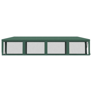vidaXL Party Tent with 10 Mesh Side Walls Green 3x12 m HDPE