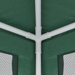 vidaXL Party Tent with 6 Mesh Sidewalls Green 6x4 m HDPE