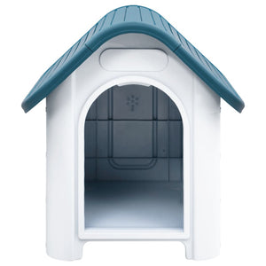 vidaXL Dog Kennel Blue 59x75x66 cm Polypropylene