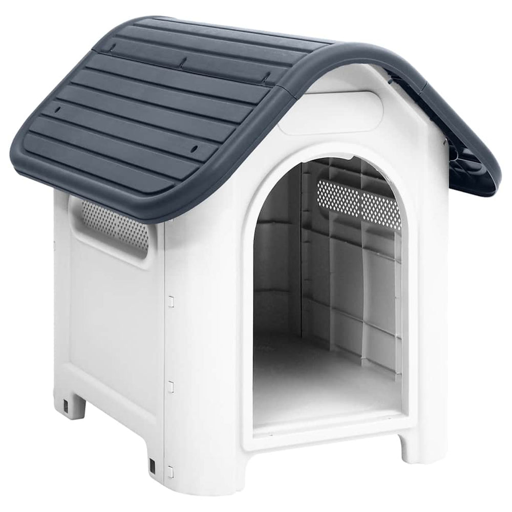 vidaXL Dog Kennel Grey 59x75x66 cm Polypropylene