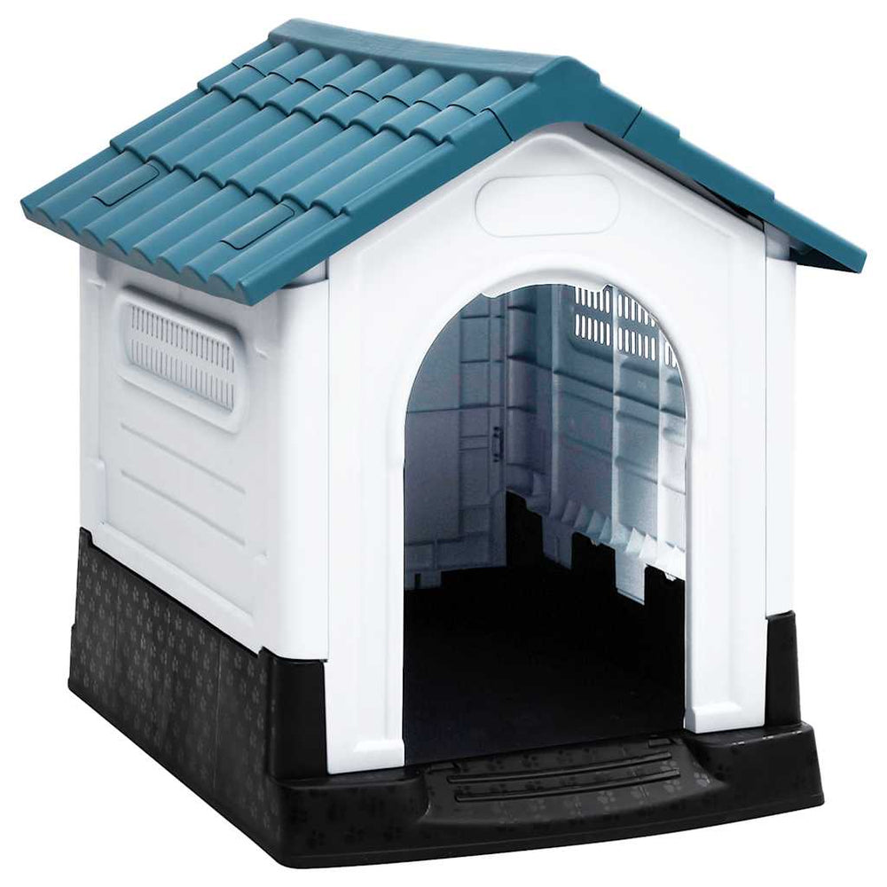 vidaXL Dog Kennel Blue 57x68x66 cm Polypropylene