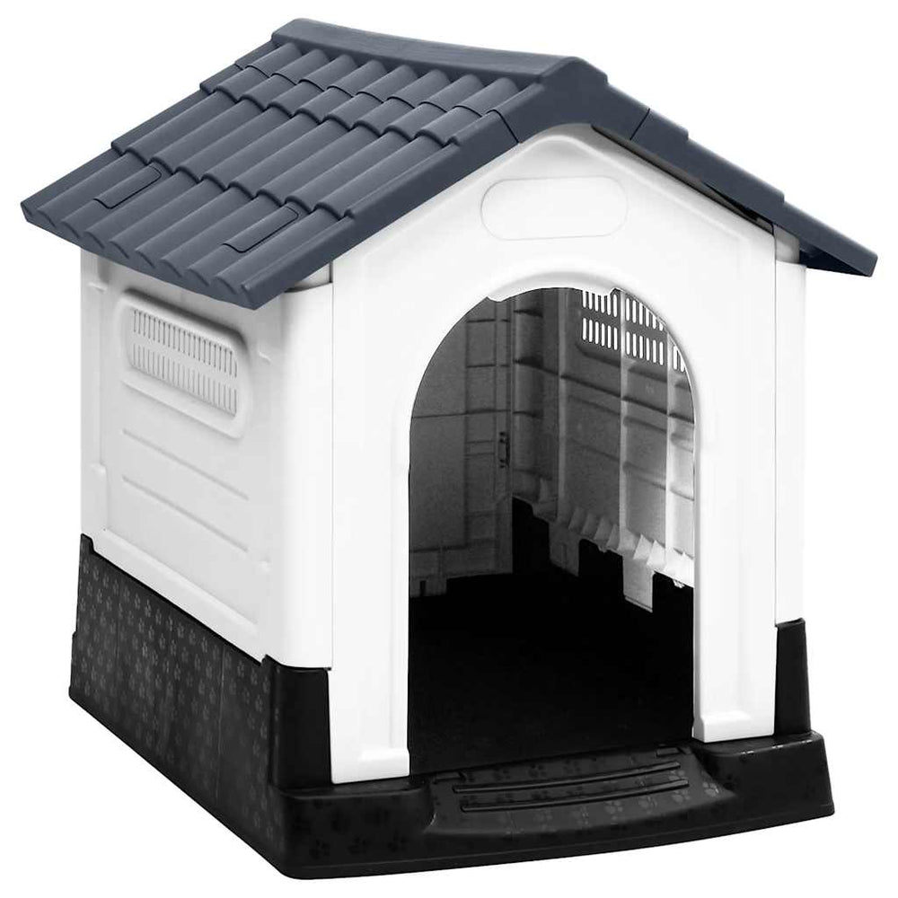 vidaXL Dog Kennel Grey 57x68x66 cm Polypropylene