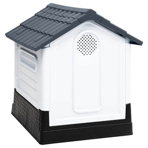 vidaXL Dog Kennel Grey 57x68x66 cm Polypropylene