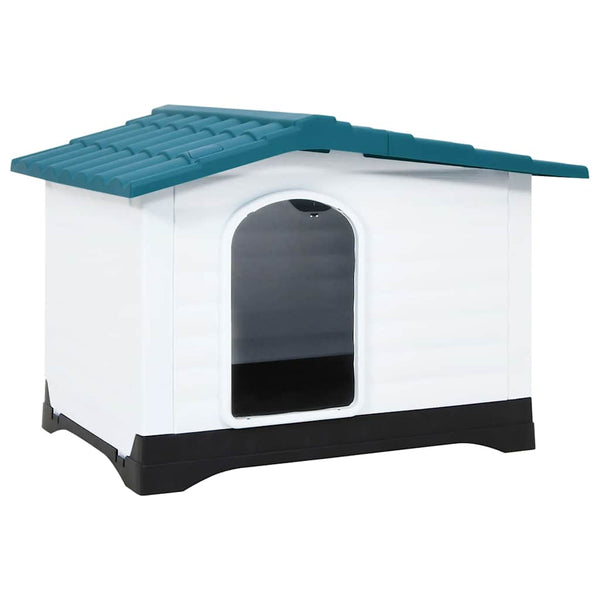 vidaXL Dog Kennel Blue 90.5x68x66 cm Polypropylene