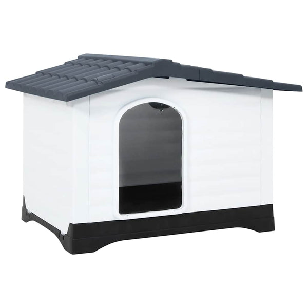 vidaXL Dog Kennel Grey 90.5 x 68 x 66 cm Polypropylene