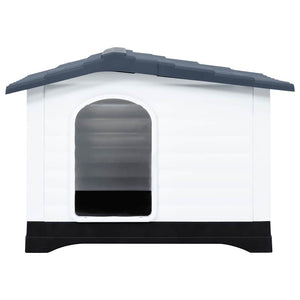 vidaXL Dog Kennel Grey 90.5 x 68 x 66 cm Polypropylene