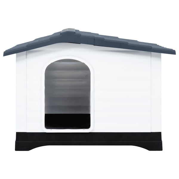 vidaXL Dog Kennel Grey 90.5 x 68 x 66 cm Polypropylene