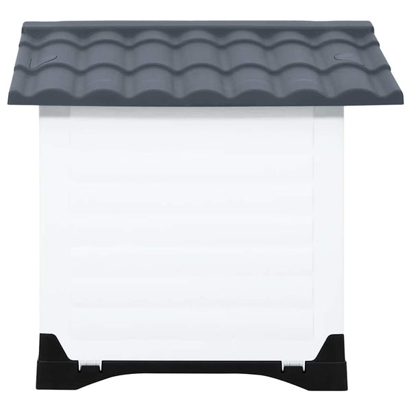 vidaXL Dog Kennel Grey 90.5 x 68 x 66 cm Polypropylene
