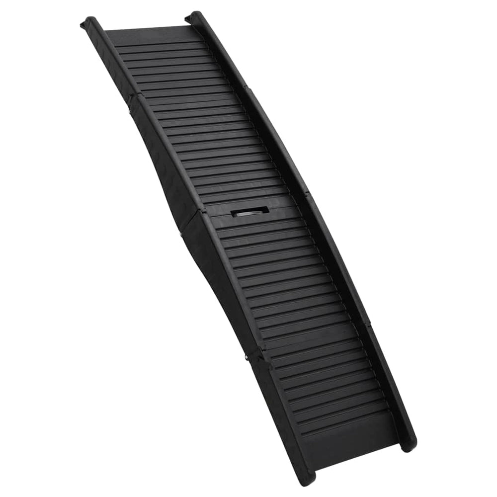 vidaXL Foldable Dog Ramp Black 153x40x12.5 cm Plastic