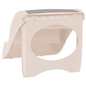 vidaXL 3-Step Foldable Dog Stairs Cream 50x38x38 cm Plastic