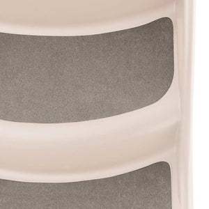 vidaXL 3-Step Foldable Dog Stairs Cream 50x38x38 cm Plastic