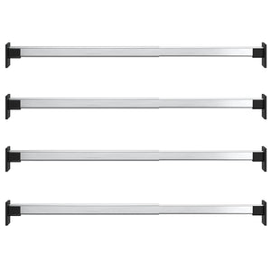 vidaXL Telescopic Wardrobe Rails 4 pcs. Silver 58-100 cm