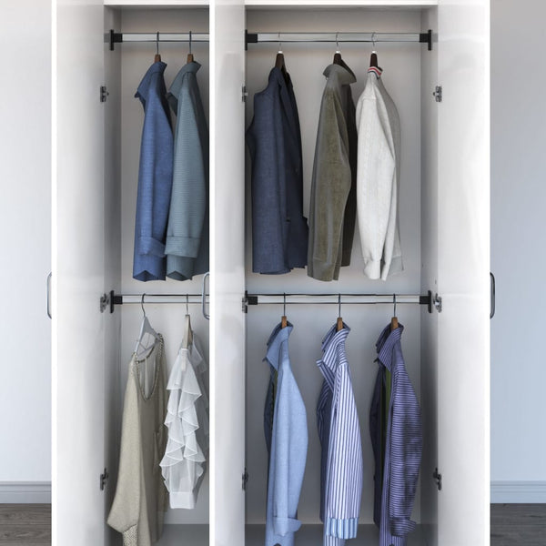 vidaXL Telescopic Wardrobe Rails 4 pcs. Silver 58-100 cm