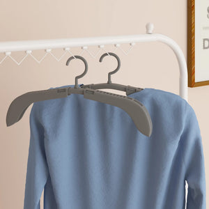 vidaXL Extendable Clothes Hangers 10 pcs Grey
