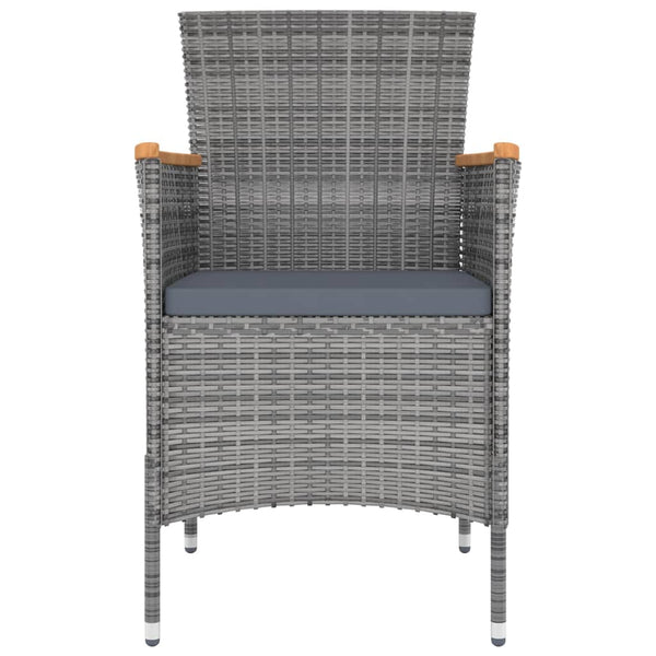 vidaXL 11-Piece Garden Dining Set with Cushions Grey