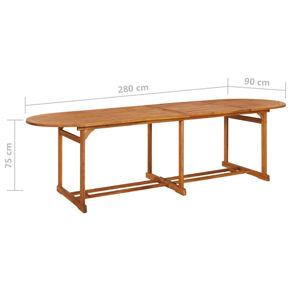 vidaXL 11-piece Outdoor Dining Set with Cushions Black