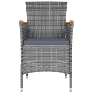 vidaXL 13-Piece Garden Dining Set with Cushions Grey