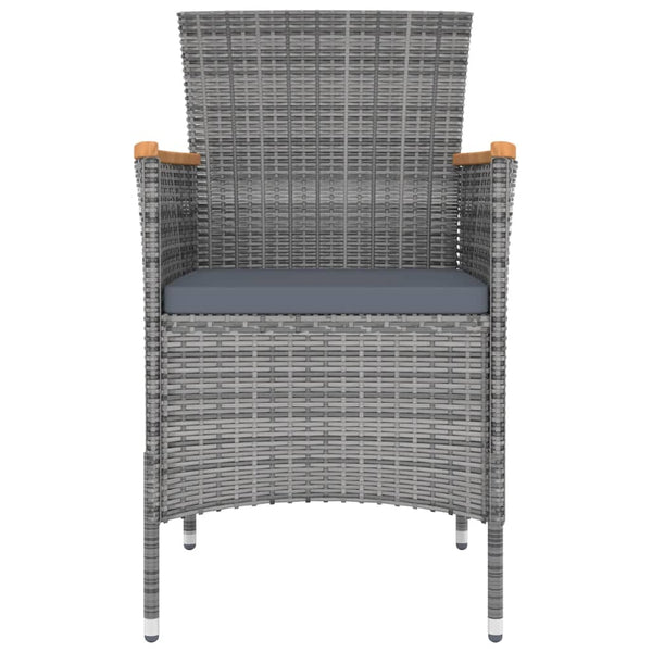 vidaXL 13-Piece Garden Dining Set with Cushions Grey