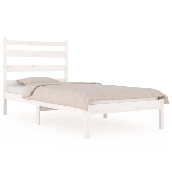 vidaXL Solid Wood Bed White Pine 100x200 cm