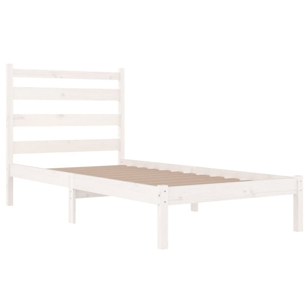 vidaXL Solid Wood Bed White Pine 100x200 cm