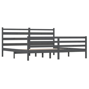 vidaXL Solid Pine Bed 200x200 cm Grey